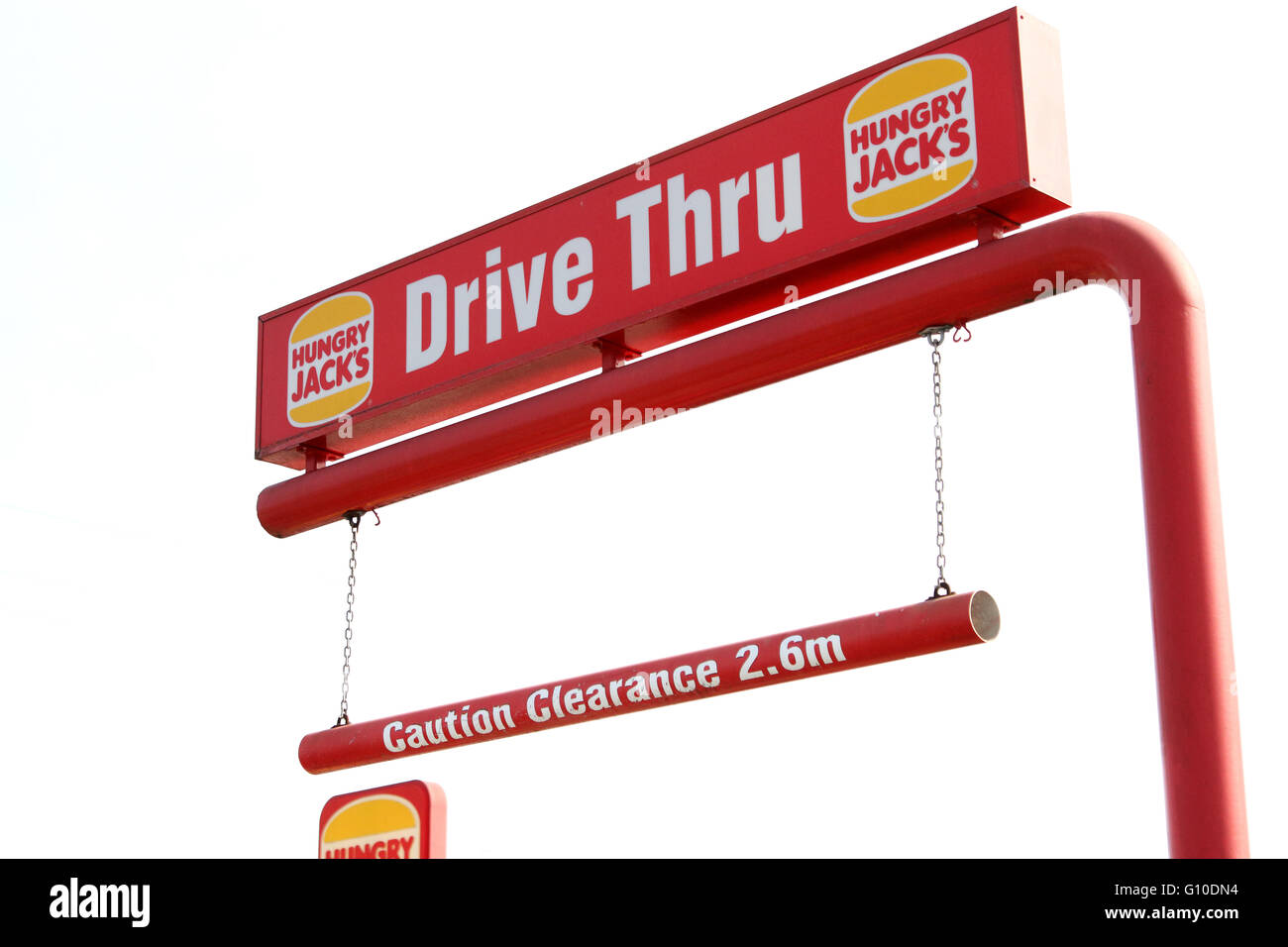 Hungry Jack's Burger King Australian fast food chain meal drive thru Stock Photo