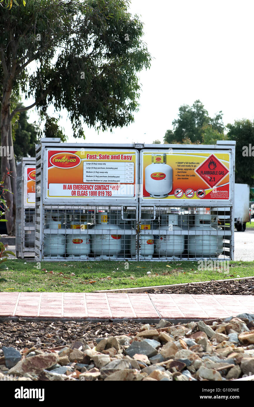 Propane Cylinder gas tanks Stock Photo