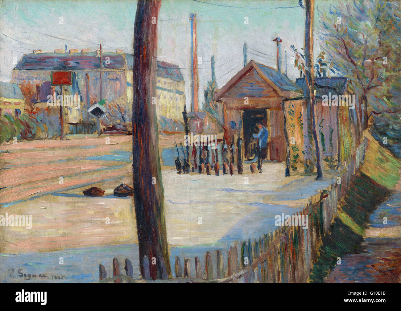 Paul Signac - Railway junction near Bois-Colombes - Van Gogh Museum, Amsterdam Stock Photo