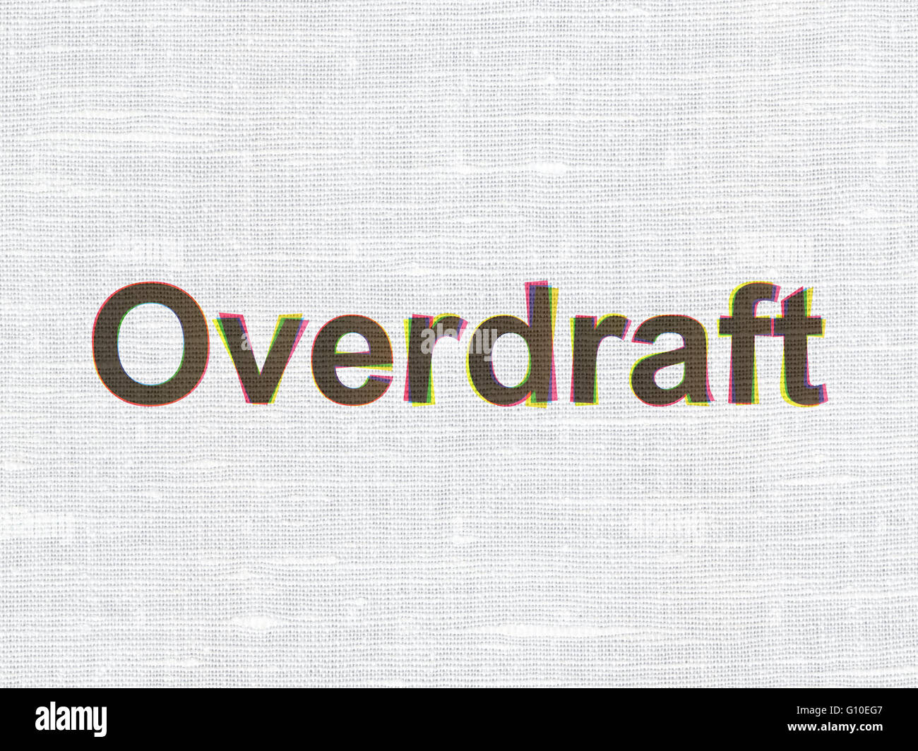 Business concept: Overdraft on fabric texture background Stock Photo ...