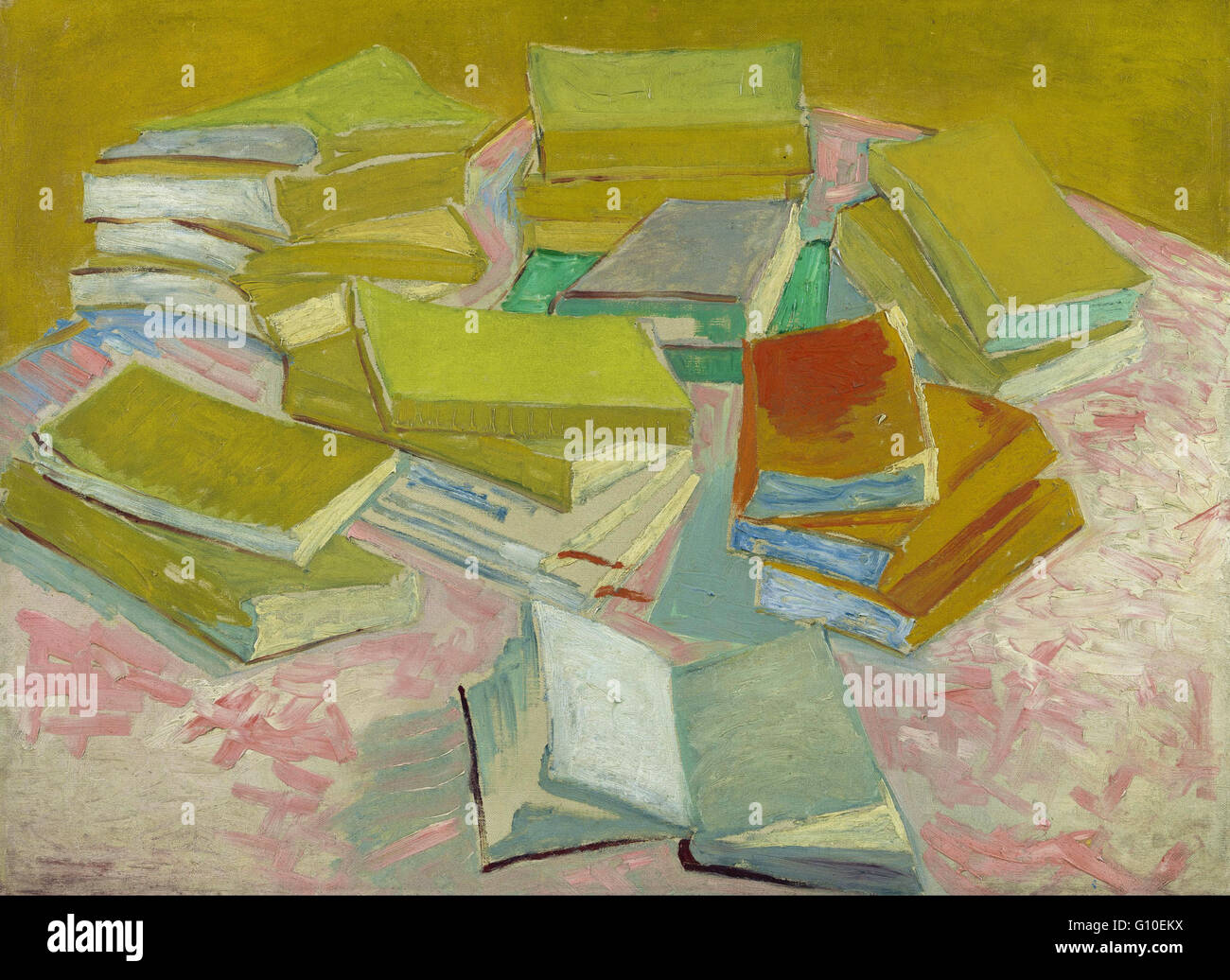 Vincent van Gogh - Piles of French novels - Van Gogh Museum, Amsterdam Stock Photo