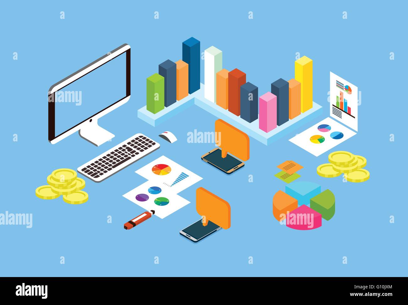Financial Graph Diagram Chart Desktop Computer Workplace, Finance