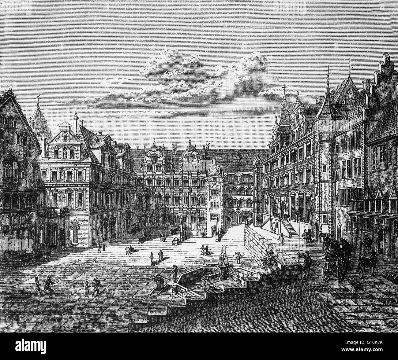 17th century architecture drawing hires stock photography and images