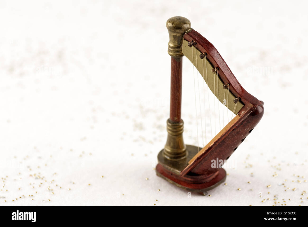 Miniature of a harp. Stock Photo