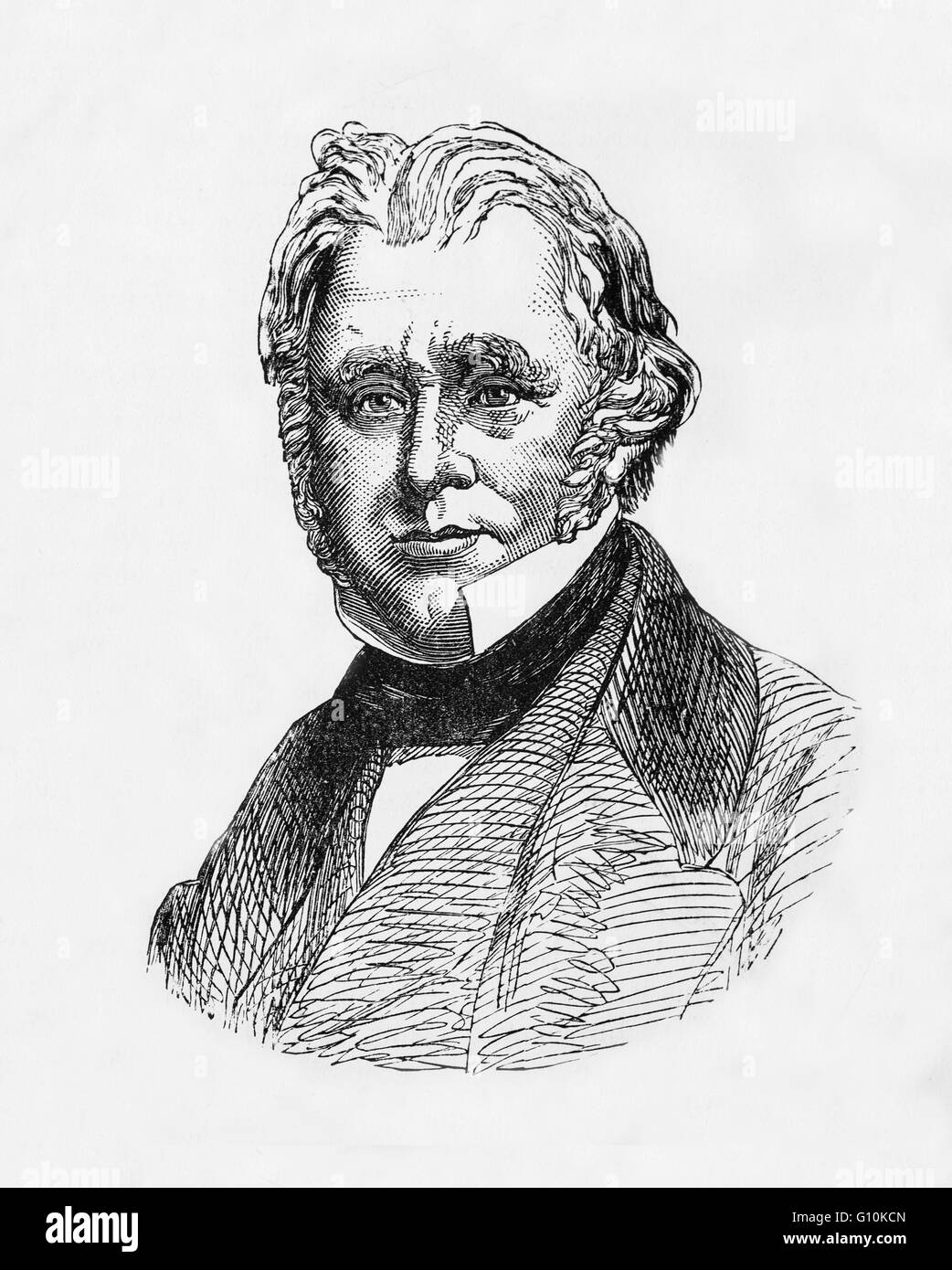 Thomas Babington  Macaulay,(1800 – 1859)  son of a Scottish Highlander,  who became a colonial governor and abolitionist. He was a British historian and Whig politician who wrote extensively as an essayist and reviewer. Stock Photo