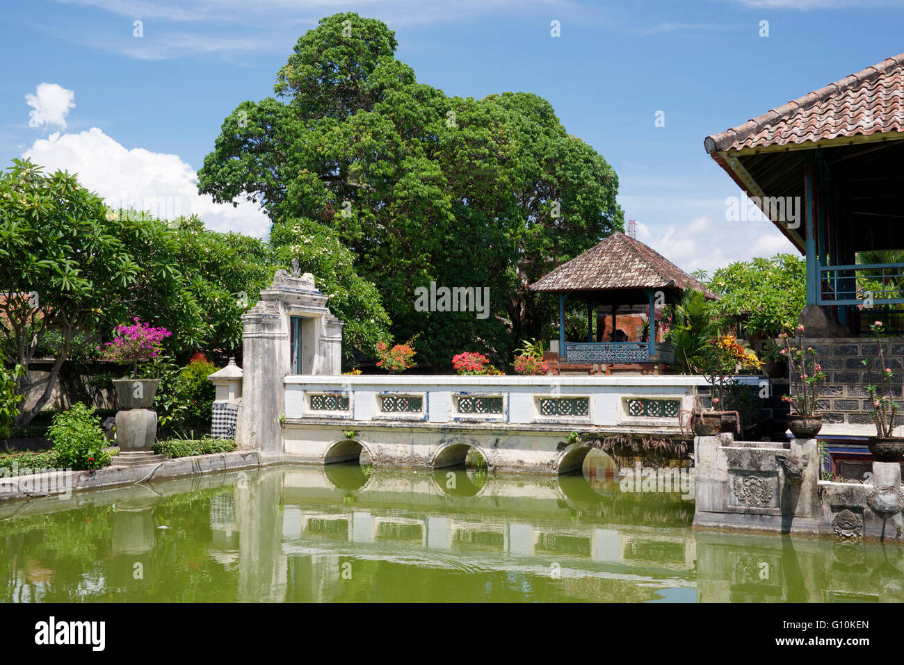 Bale Kambang Puri Agung Karangasem Amlapura Bali Indonesia Stock Photo