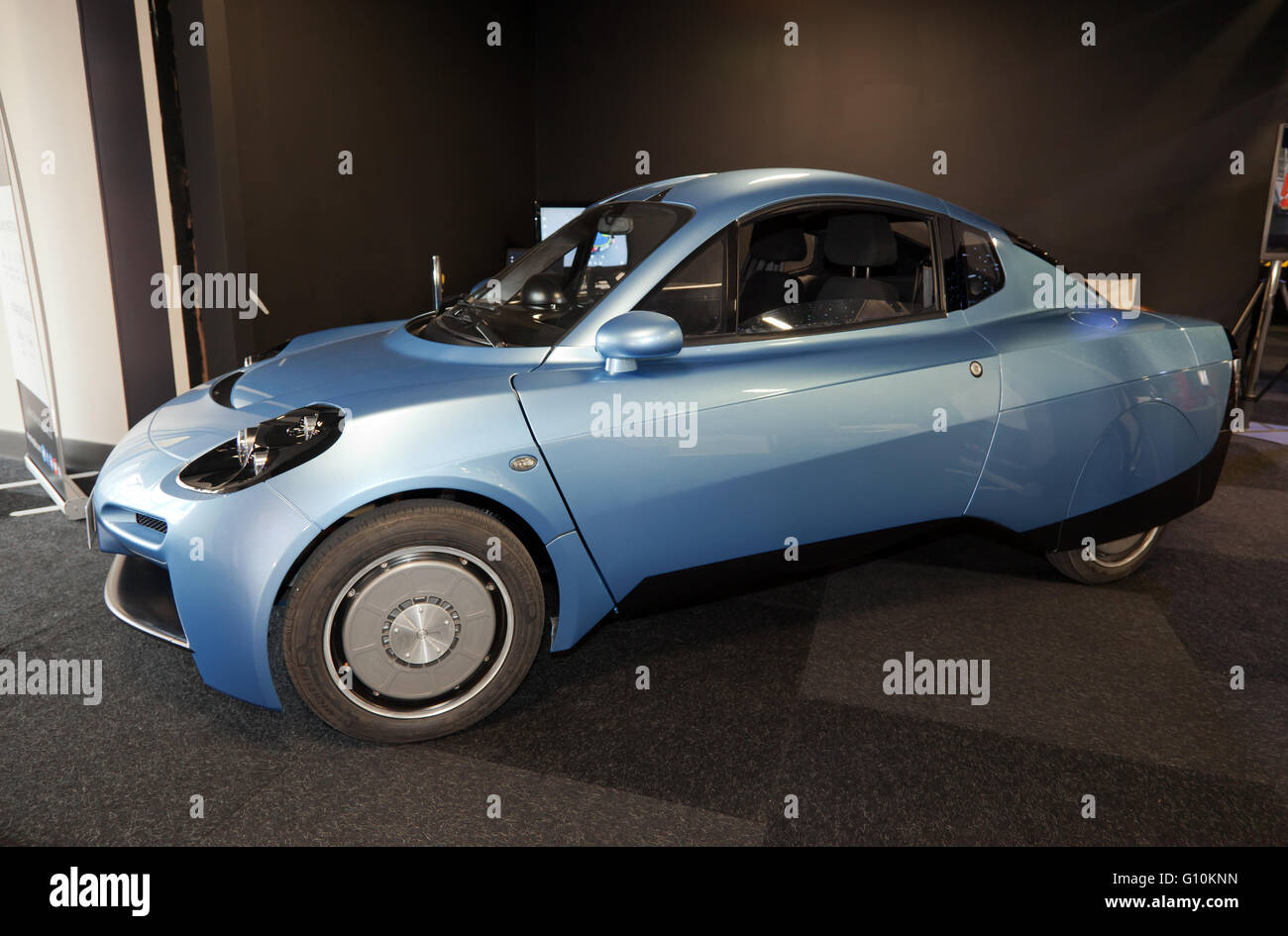 The River Simple RASA Prototype, a small hydrogen-powered fuel cell electric vehicle, on display at the London Motor Show 2016 Stock Photo