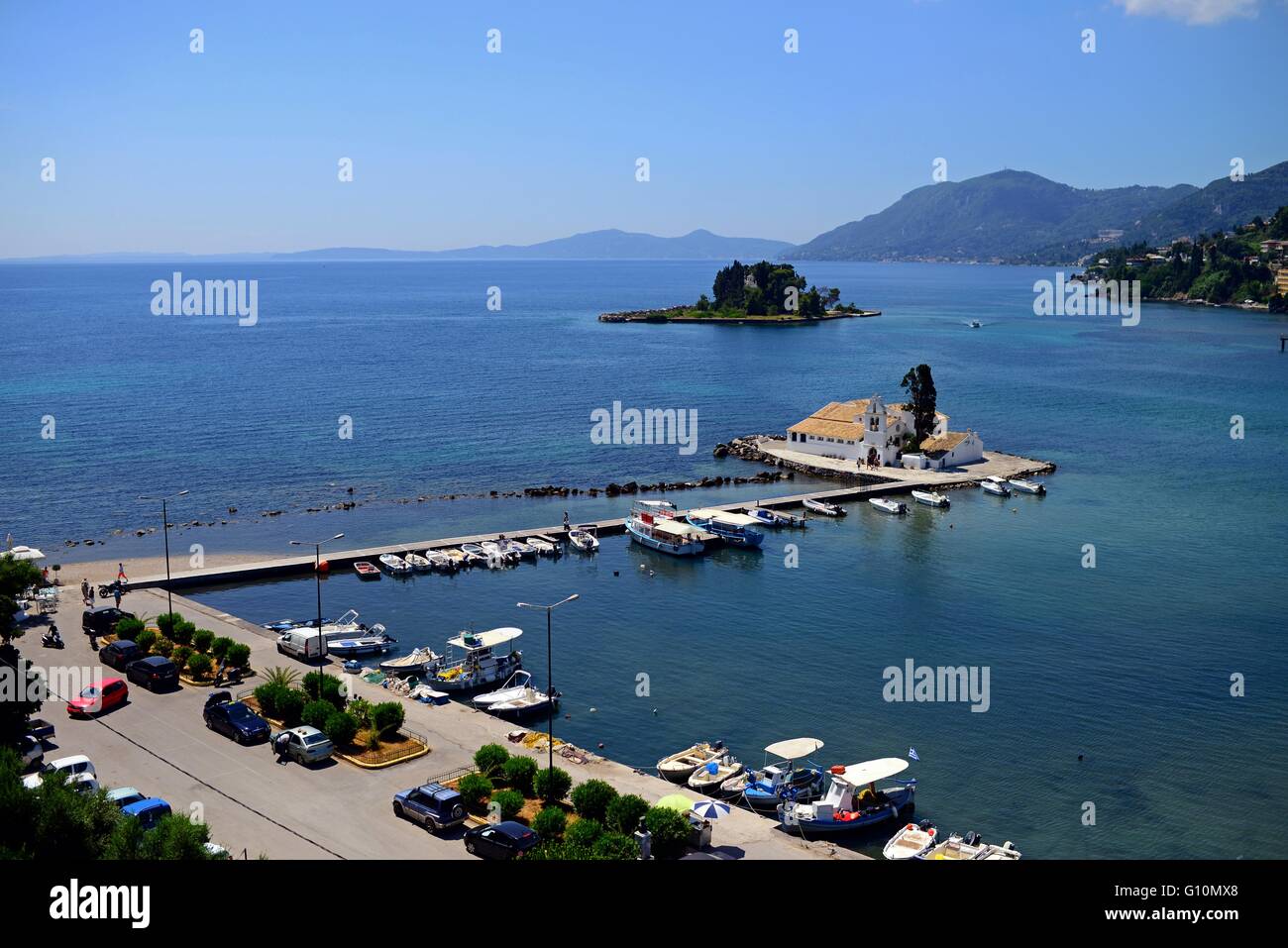 Vlacherna Monastery in Kanoni, Corfu, Greece Stock Photo - Alamy