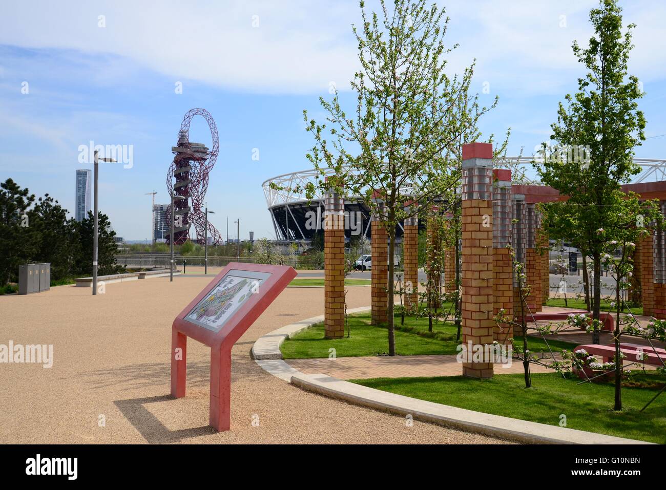 Queen Elizabeth Olympic Park and Mandeville Place, Stratford, London, England, UK Stock Photo