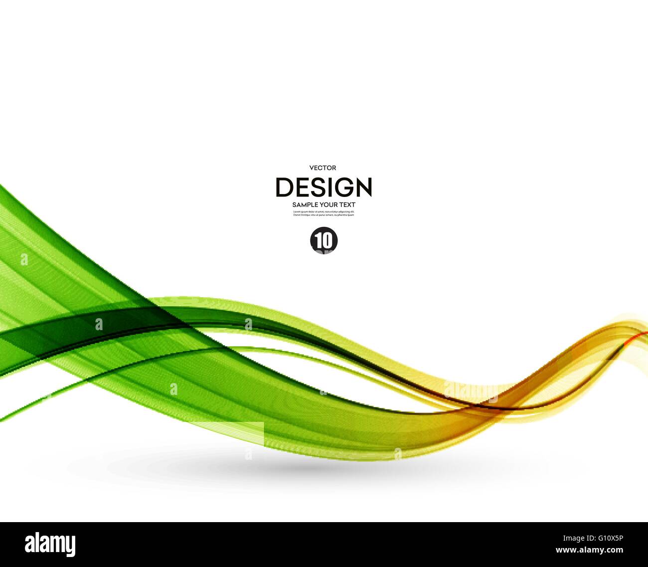 Abstract color wave design element. Yellow and green wave Stock Vector ...