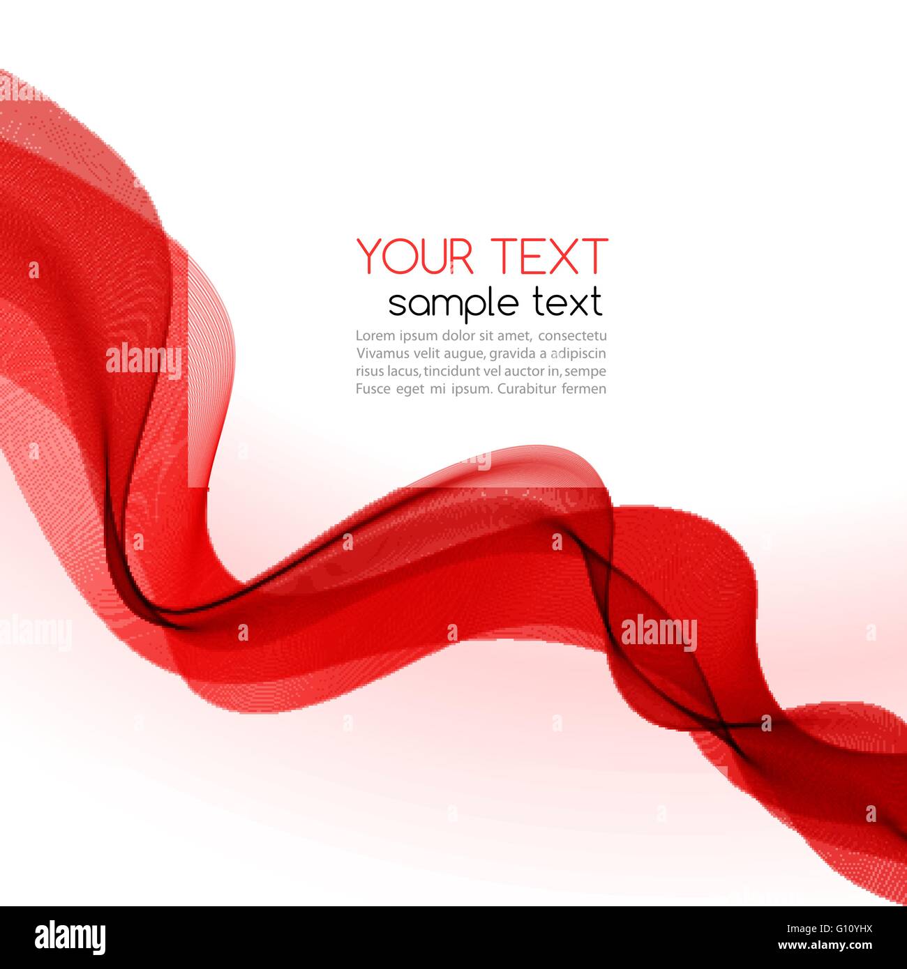 Abstract smooth color wave vector. Curve flow red motion illustration ...