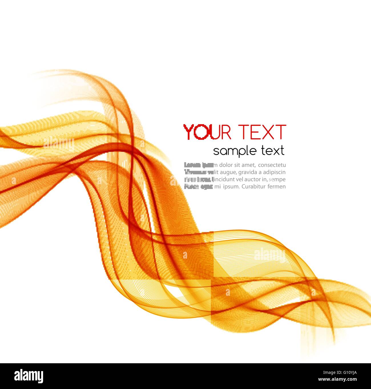 Abstract motion smooth color wave vector. Curve orange lines Stock ...