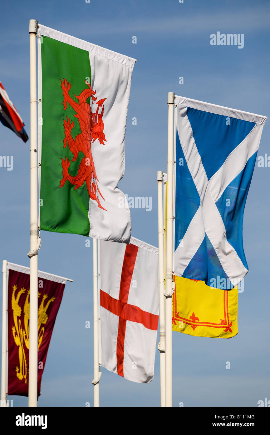 Flags of the United Kingdom Stock Photo