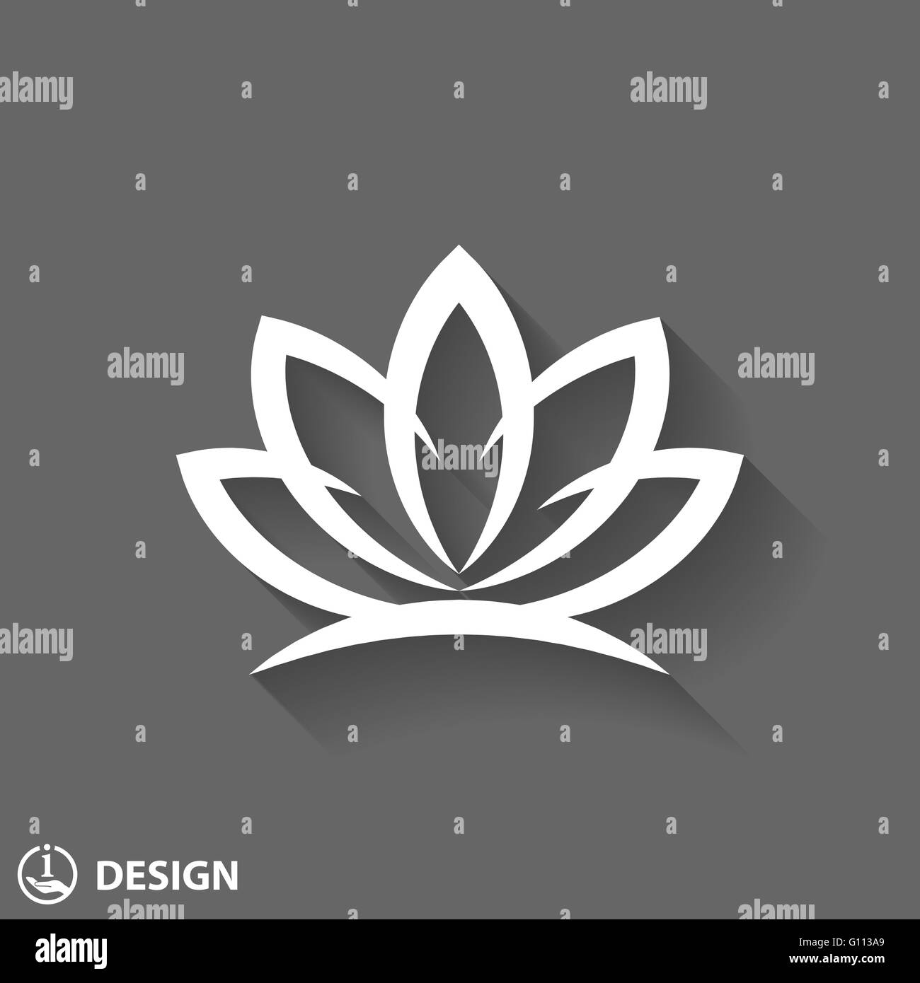 Pictograph of lotus Stock Vector