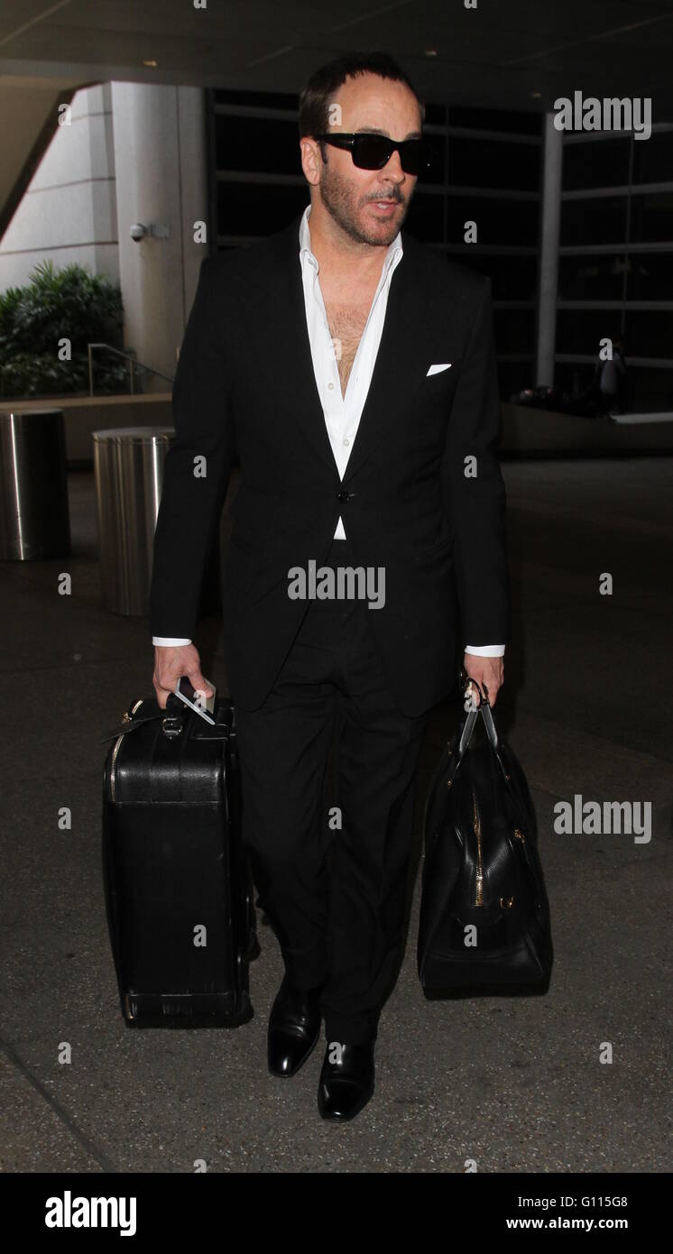 kaffe beskytte Udholdenhed Tom Ford arrives at Los Angeles International Airport Featuring: Tom Ford  Where: Los Angeles, California, United States When: 06 Apr 2016 Stock Photo  - Alamy