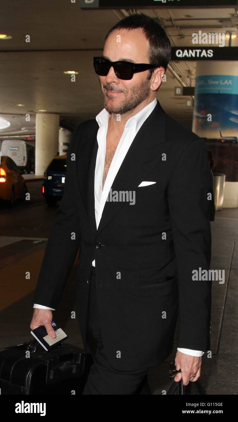 Designer Tom Ford arriving at the Los Angeles International