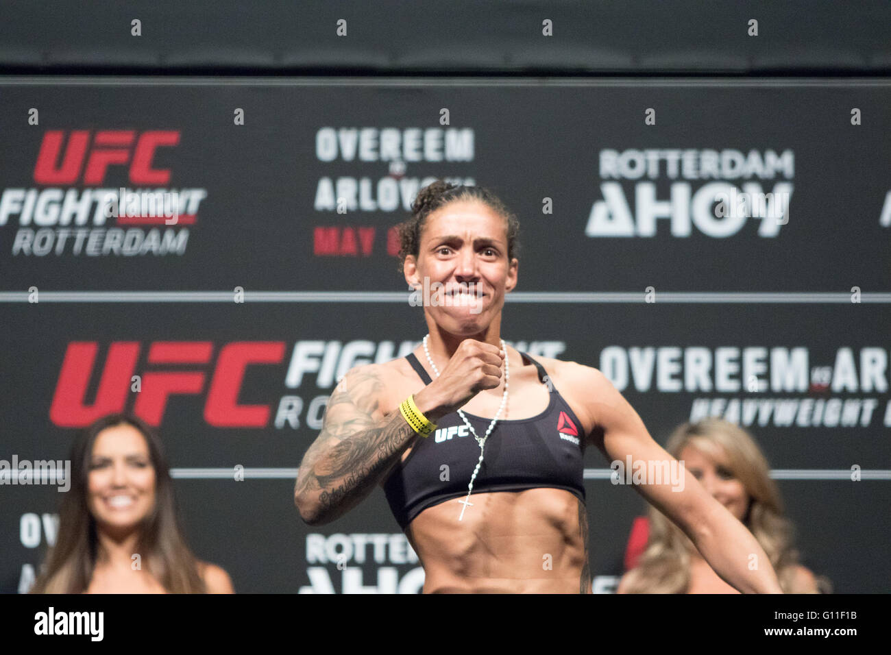 Rotterdam, Netherlands. 7th May 2016. Germaine De Randamie poses for ...