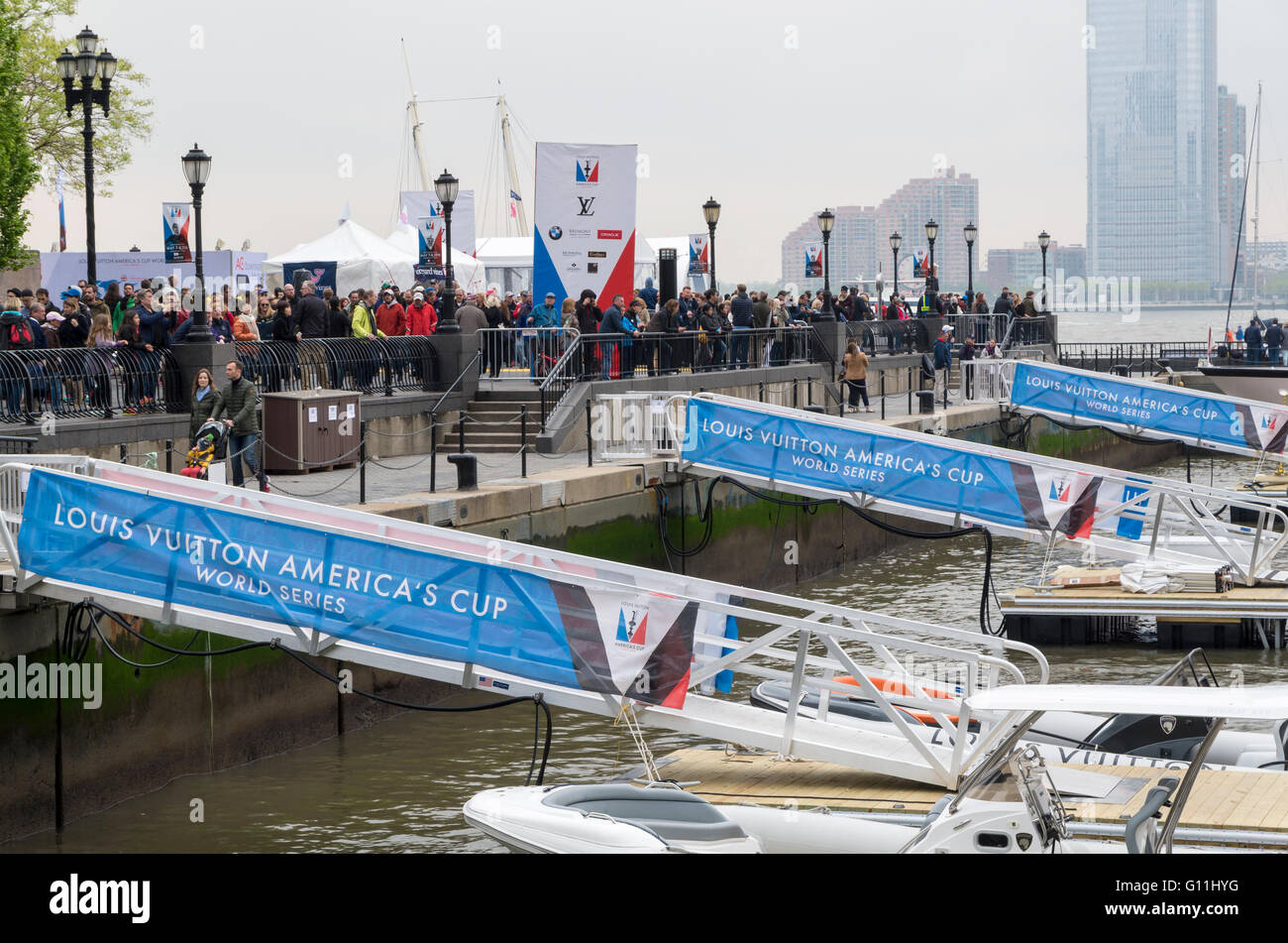 Sailing Yacht Racing Boat Spectators Crowds Watching Stock Photos ...