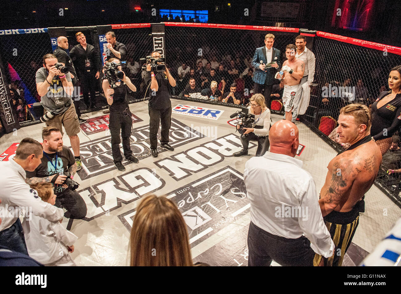 London, UK. 8th May 2016. UCMMA mixed martial arts cage fight