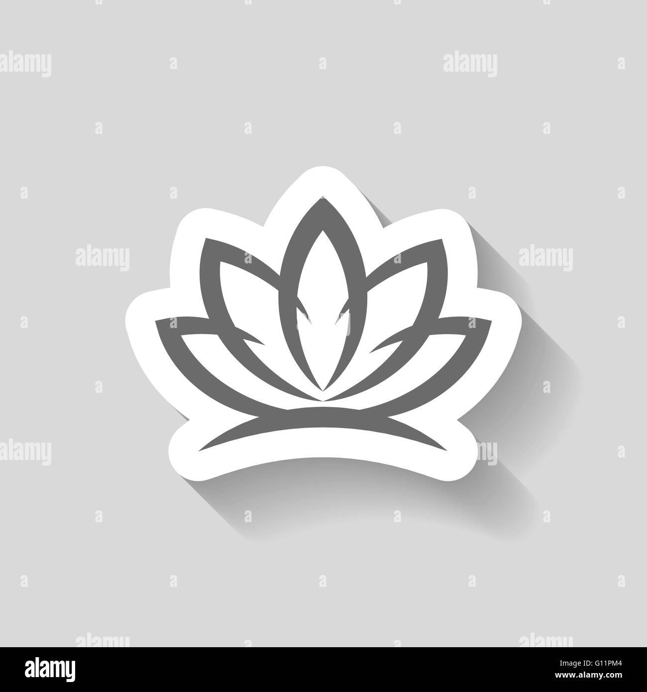 Pictograph of lotus Stock Vector