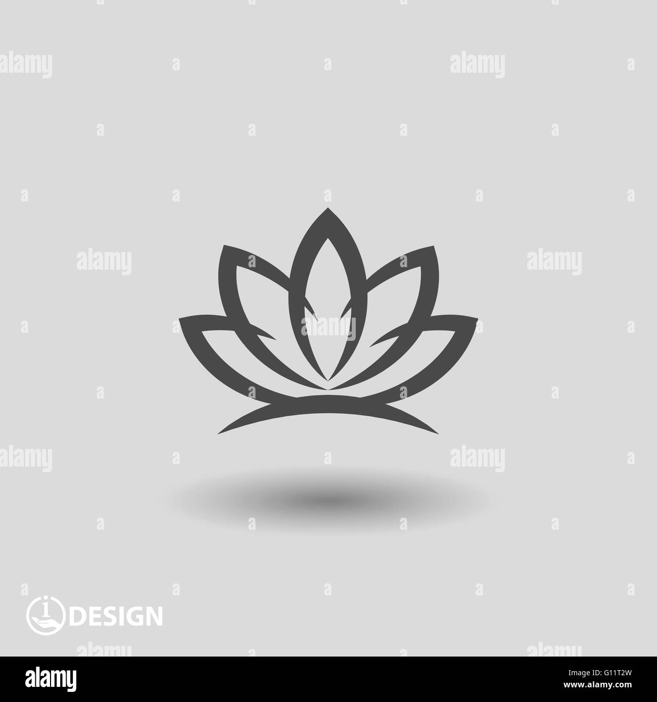 Pictograph of lotus Stock Vector