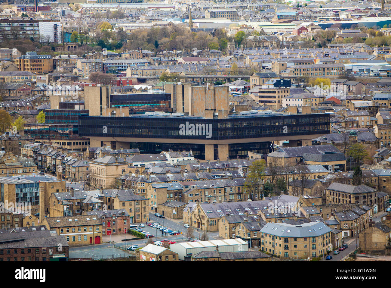 The former Halifax Bank headquarters on Trinity Road, Halifax, Calderdale, West Yorkshire Stock