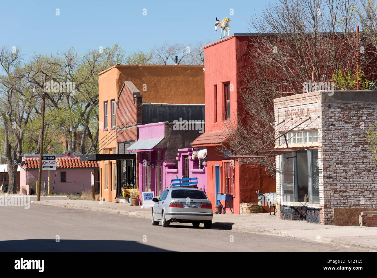 Carrizozo New Mexico a town with a growing arts community Stock Photo