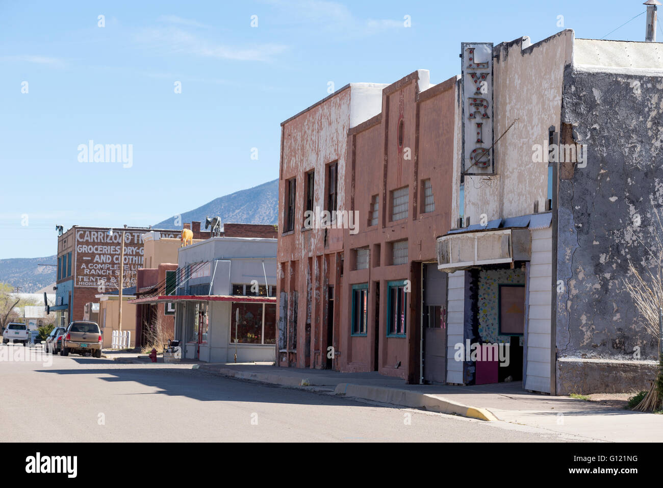 Carrizozo New Mexico, a town with a growing arts community Stock Photo
