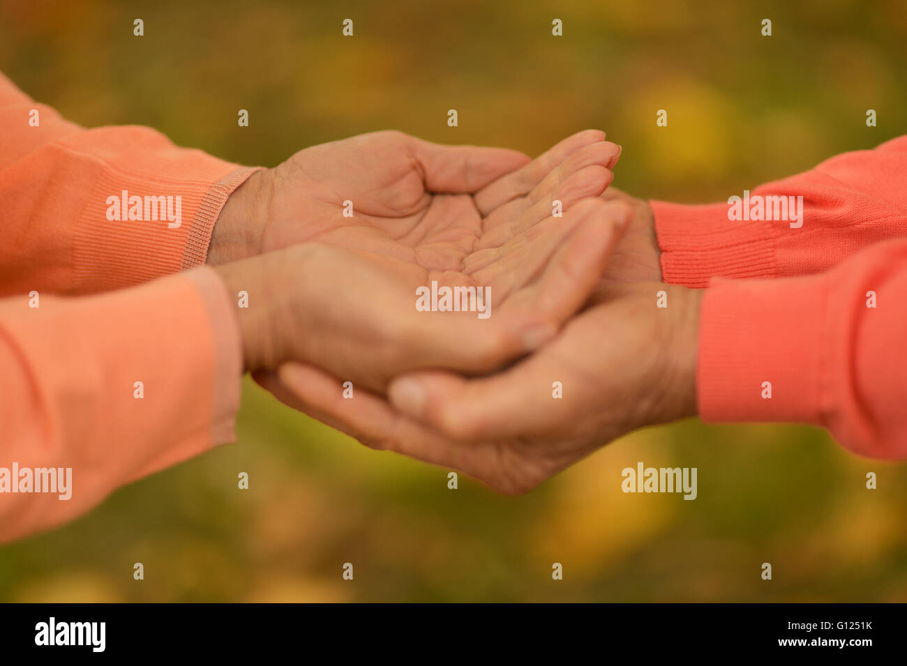 Hands held together Stock Photo Alamy