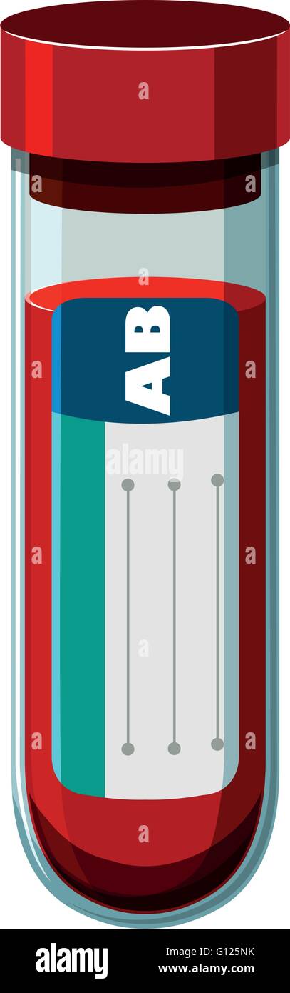 Blood sample in test tube illustration Stock Vector