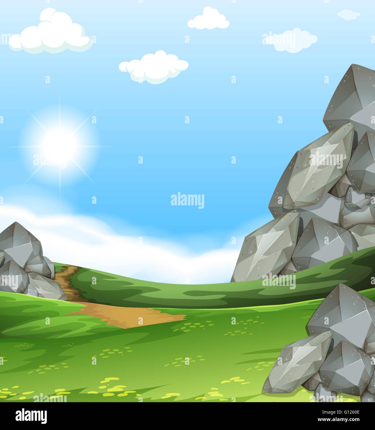 Field stones Stock Vector Images - Alamy