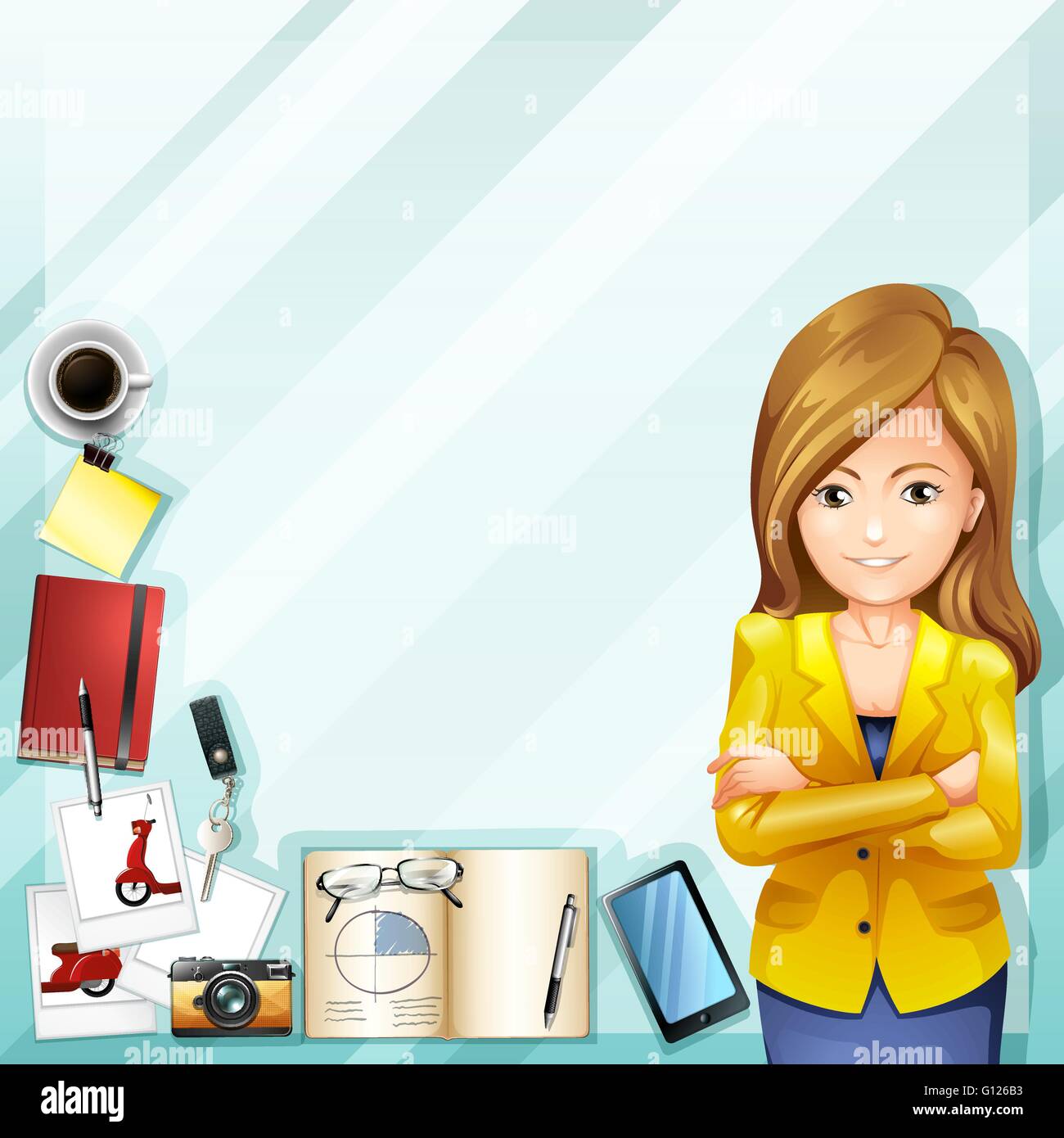 Woman and her accessories illustration Stock Vector Image & Art Alamy