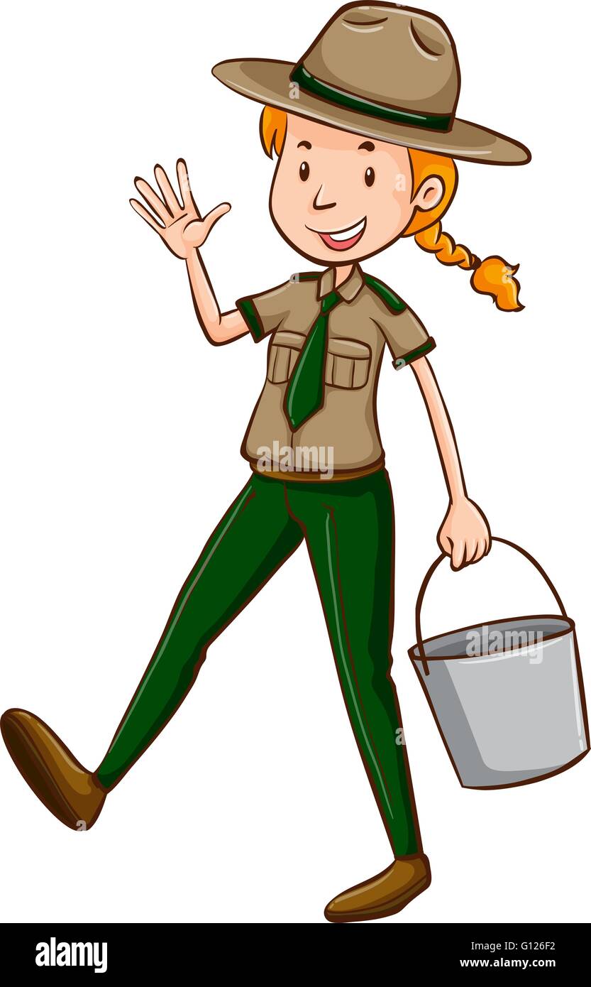 Zookeeper Cut Out Stock Images & Pictures - Alamy Girl Cartoon Zoo Keeper