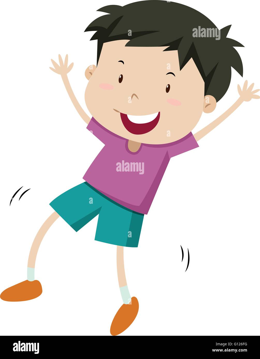 Little boy with happy face illustration Stock Vector Image & Art - Alamy