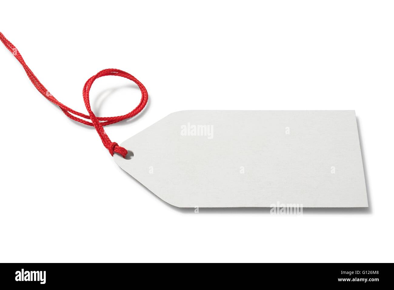 Blank price tag on white background Stock Photo - Alamy