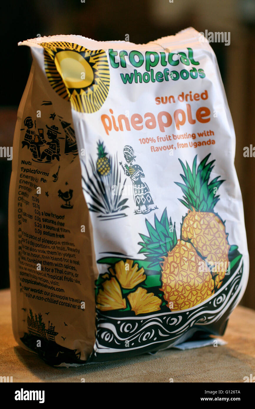 Tropical Wholefoods Sun dried Pineapple Stock Photo Alamy