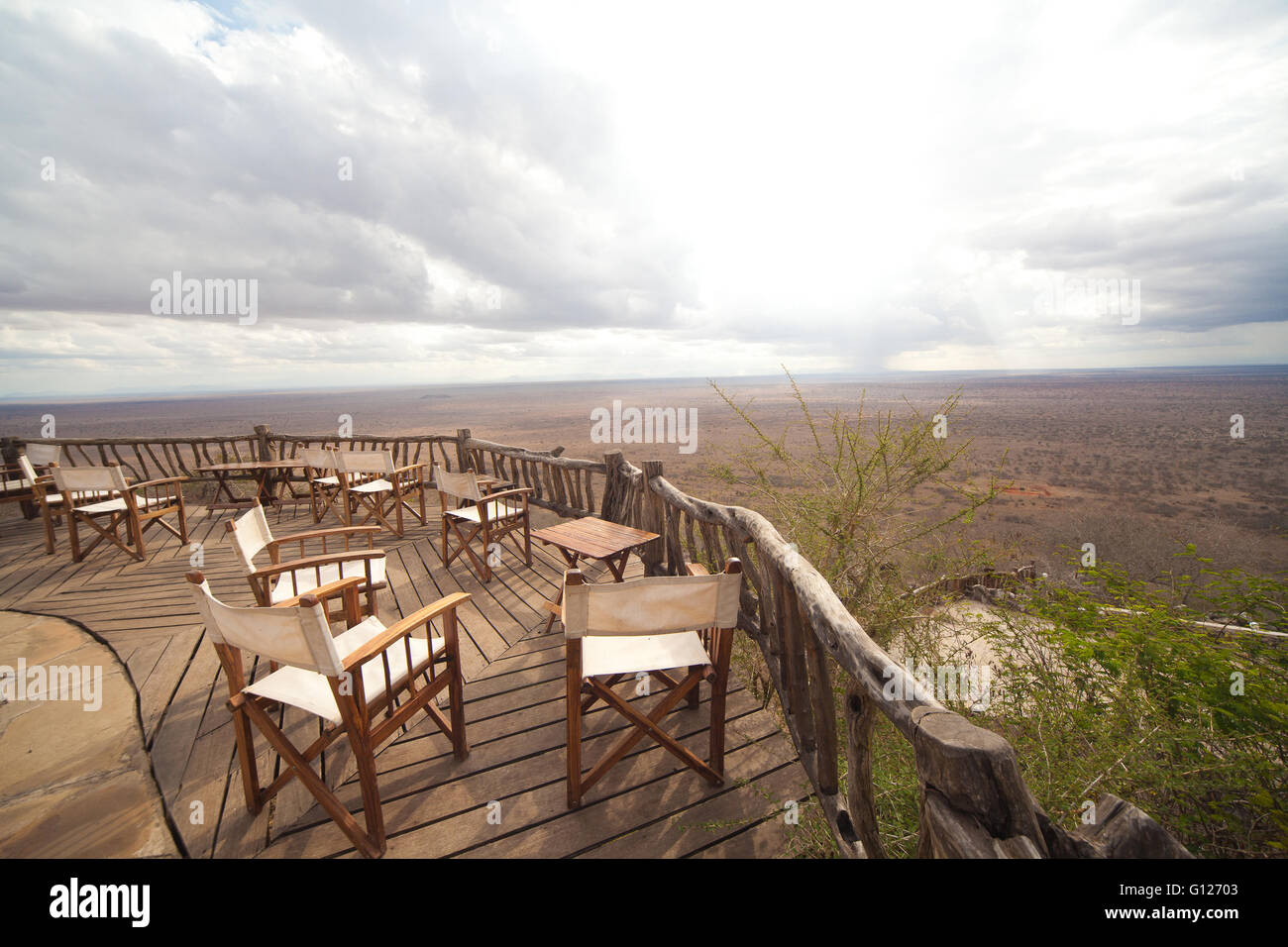 Wide Landscape View Of The Lumo Conservancy In Kenya Stock Photo