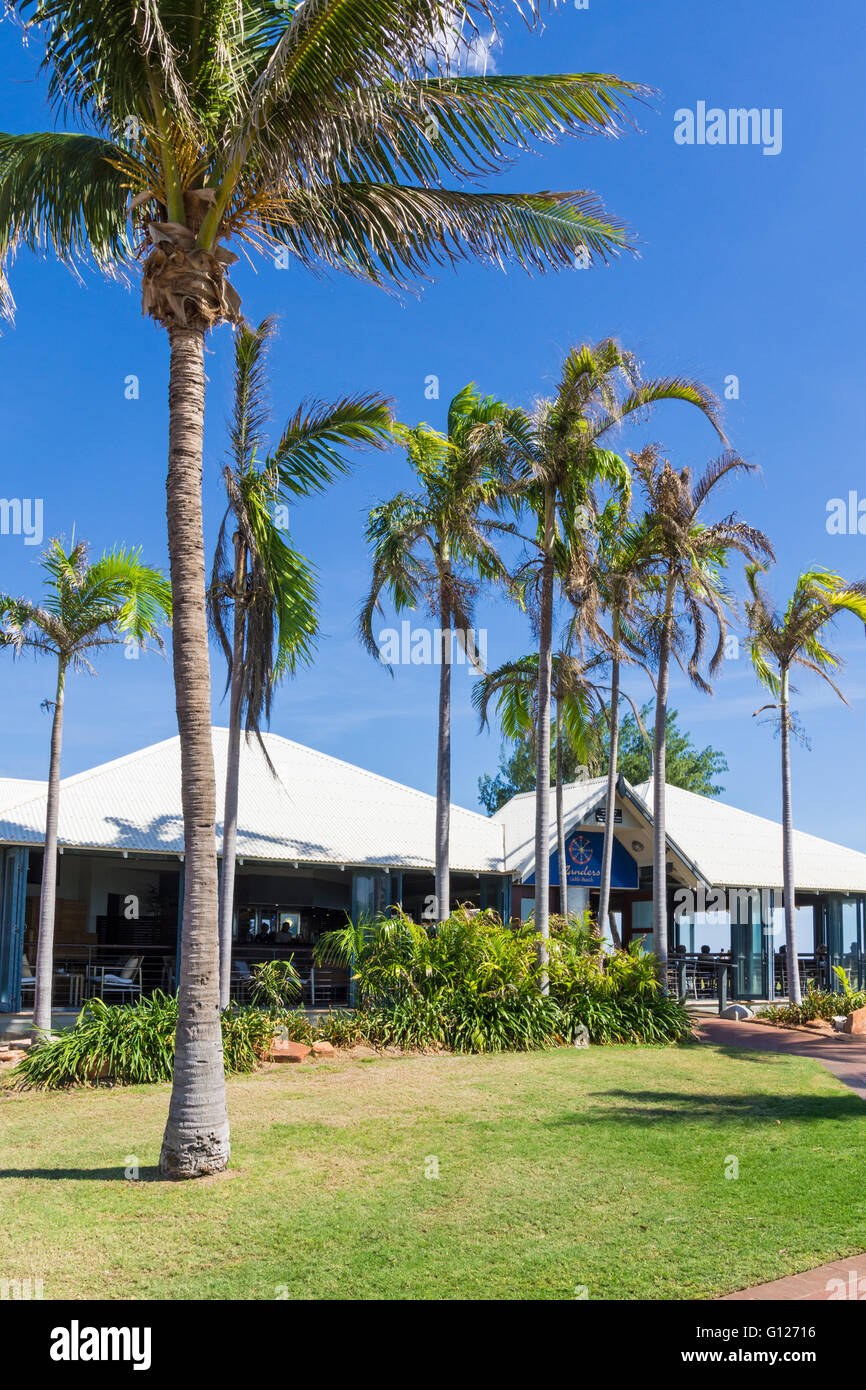Zanders restaurant underneath palms on Cable Beach, Broome, Kimberley, Western Australia Stock Photo