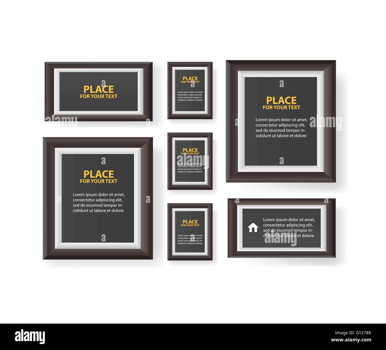 Big picture art gallery wall Stock Vector Images - Alamy