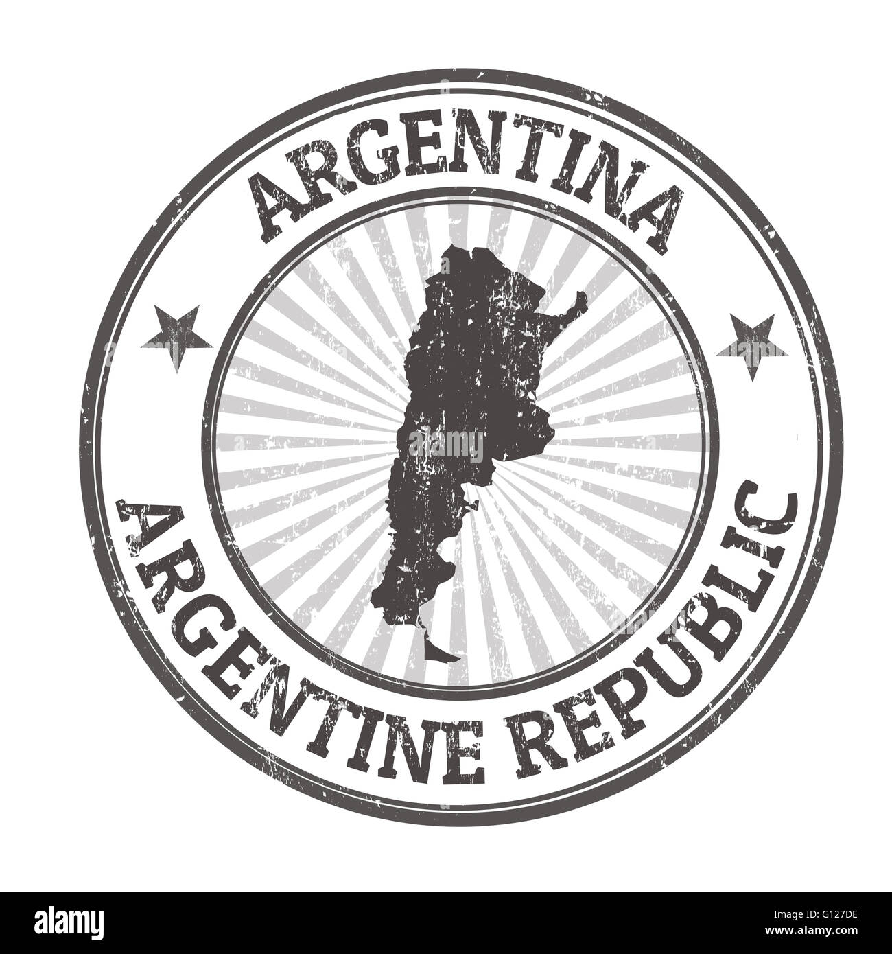 Grunge rubber stamp with the name and map of Argentina, vector ...
