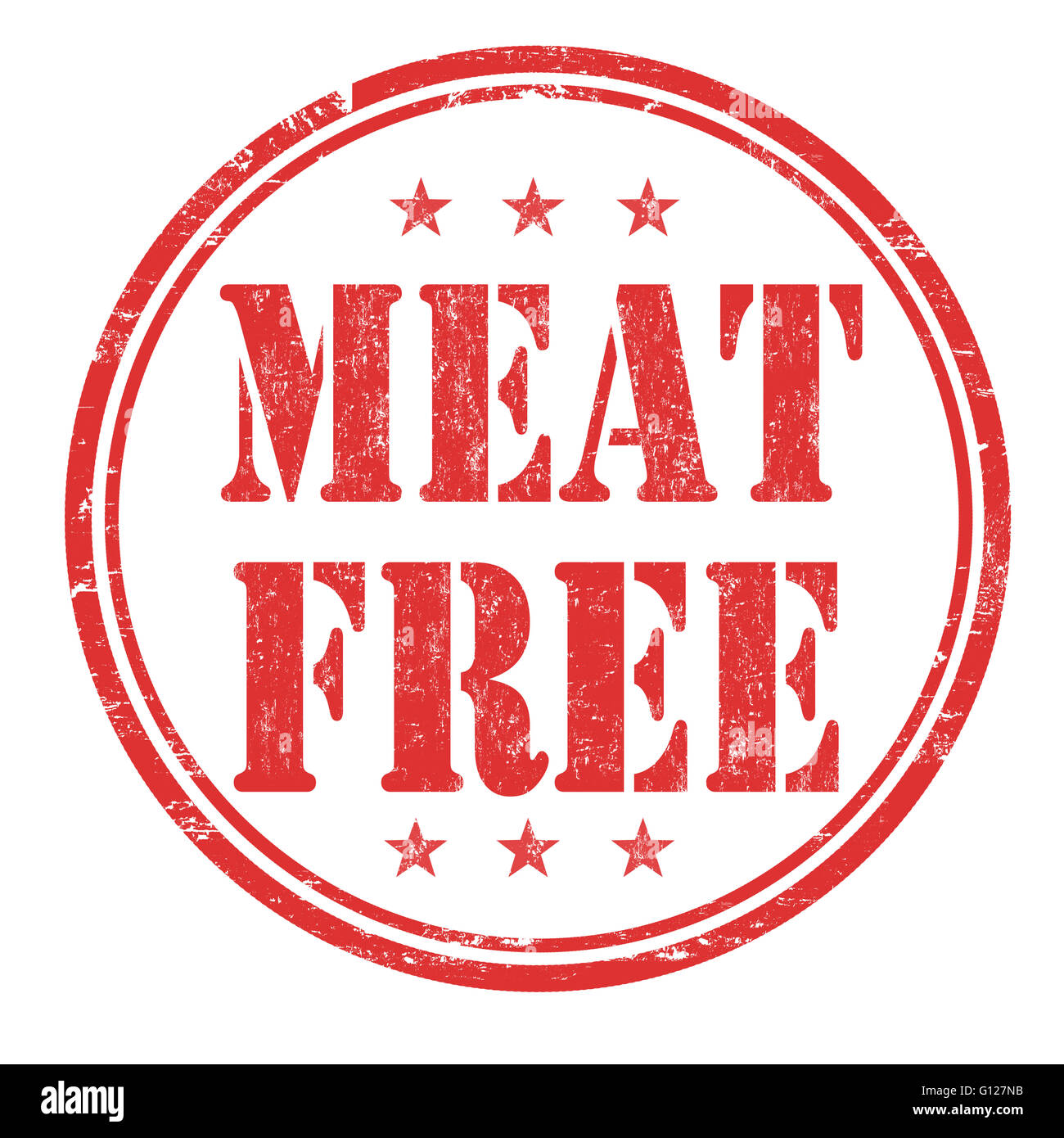 Meat free grunge rubber stamp on white background, vector illustration