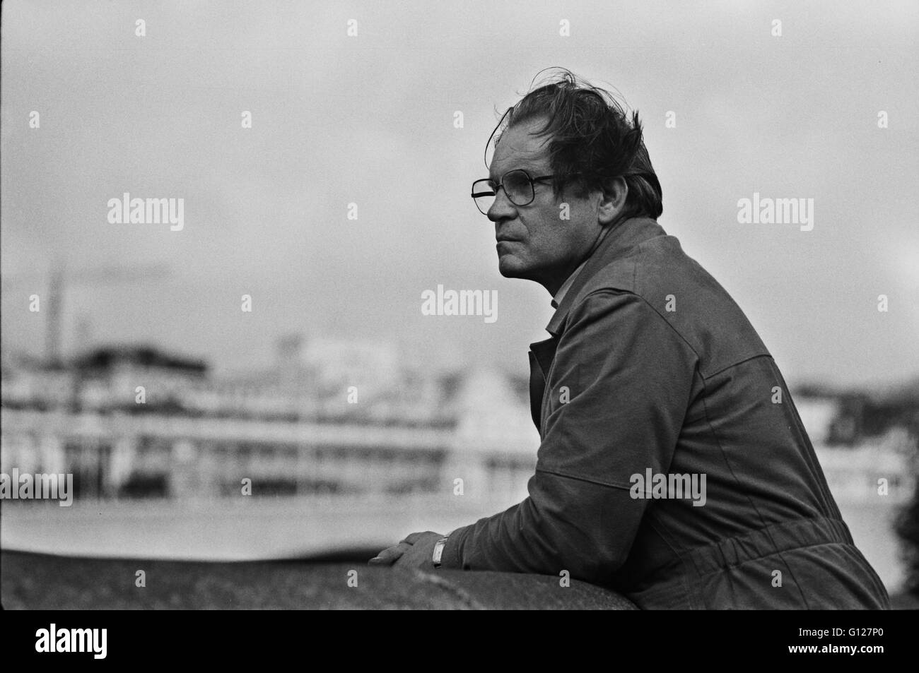 Archive image of photographer Jorge Lewinski, 1921-2008, photographed at the South Bank Centre, London, by Mark Dunn, 1979 Stock Photo