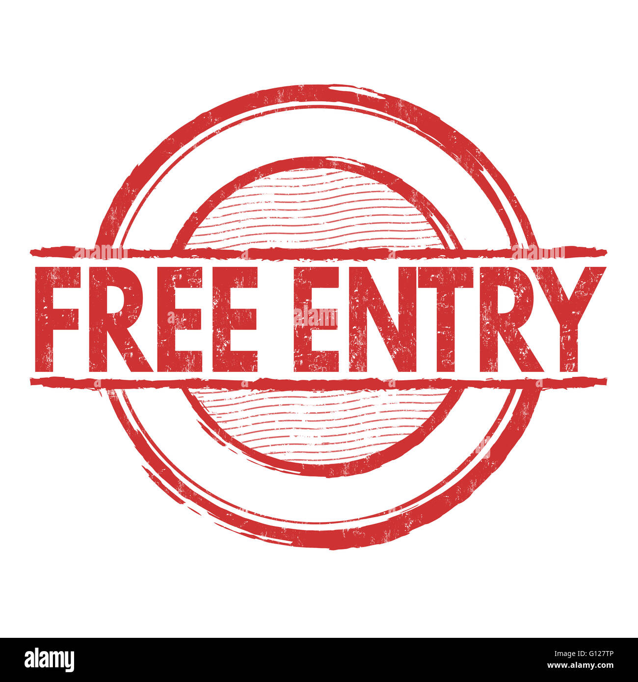 Free entry grunge rubber stamp on white background, vector illustration Stock Photo