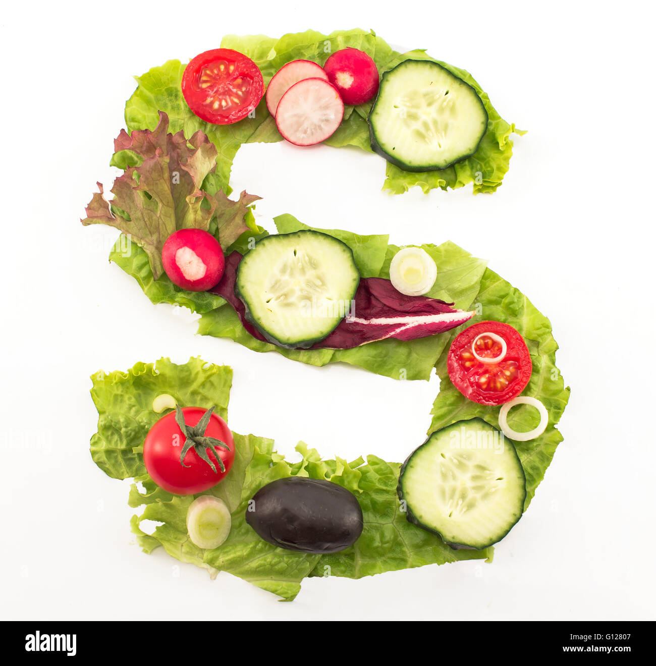Letter s made of salad hires stock photography and images Alamy