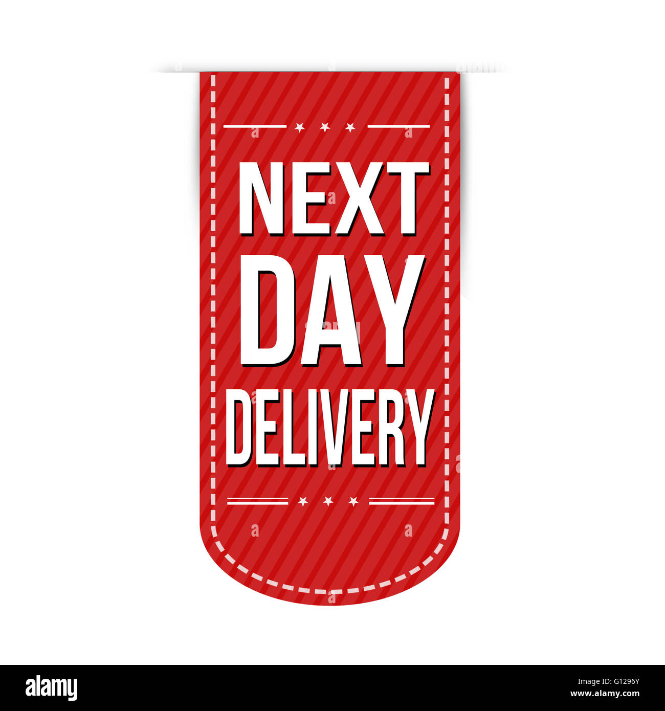 Next Day Delivery Banner Design Over A White Background Vector