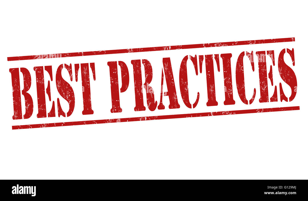 Best practices grunge rubber stamp on white background, vector
