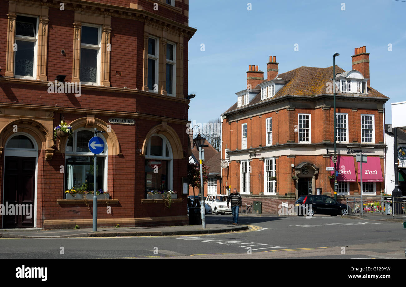 Zizzi restaurant seen from Vivian Road, Harborne Village, Birmingham, UK Stock Photo