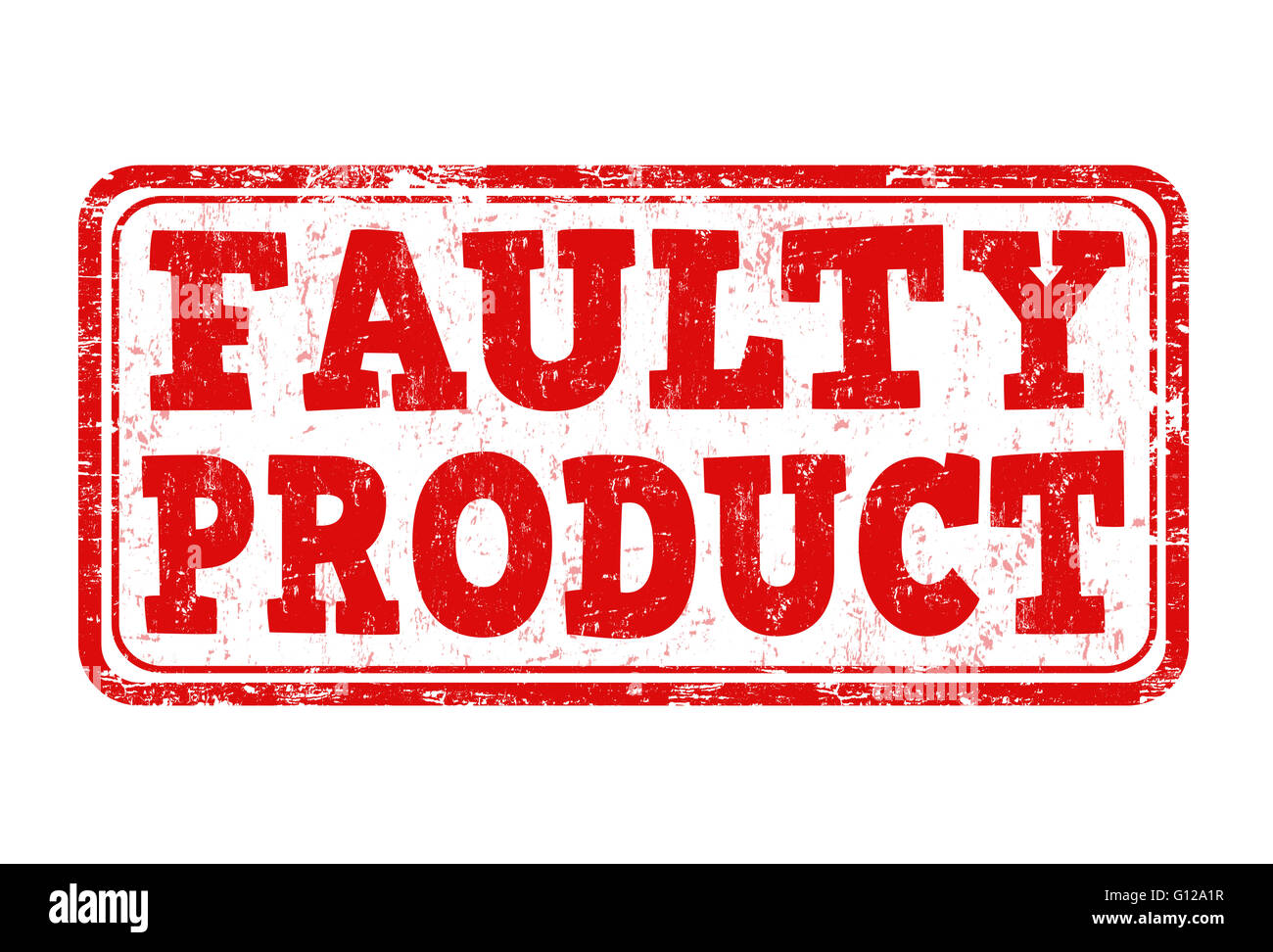 Faulty product grunge rubber stamp on white background, vector illustration Stock Photo