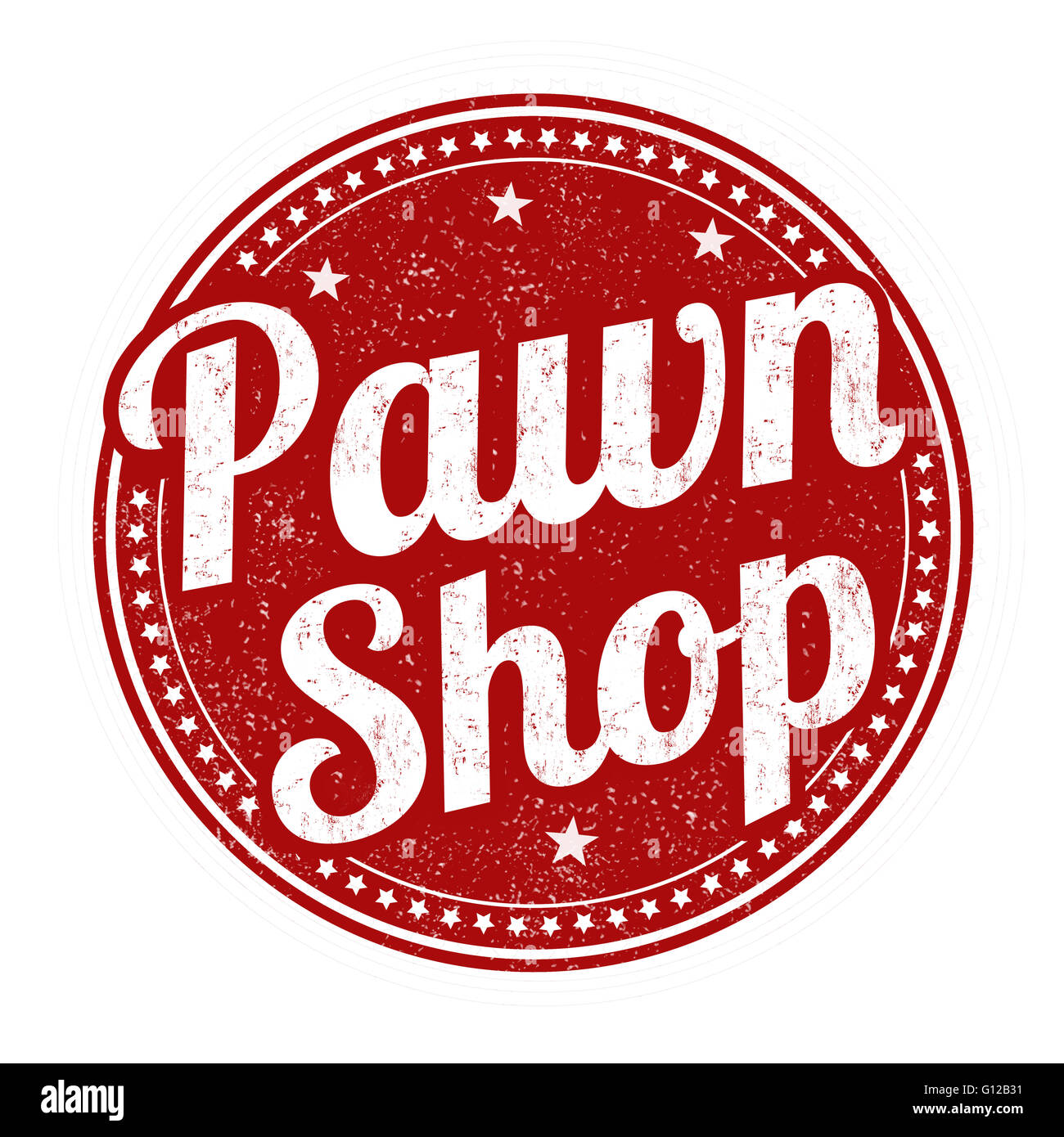 Pawn shop grunge rubber stamp on white background, vector illustration Stock Photo