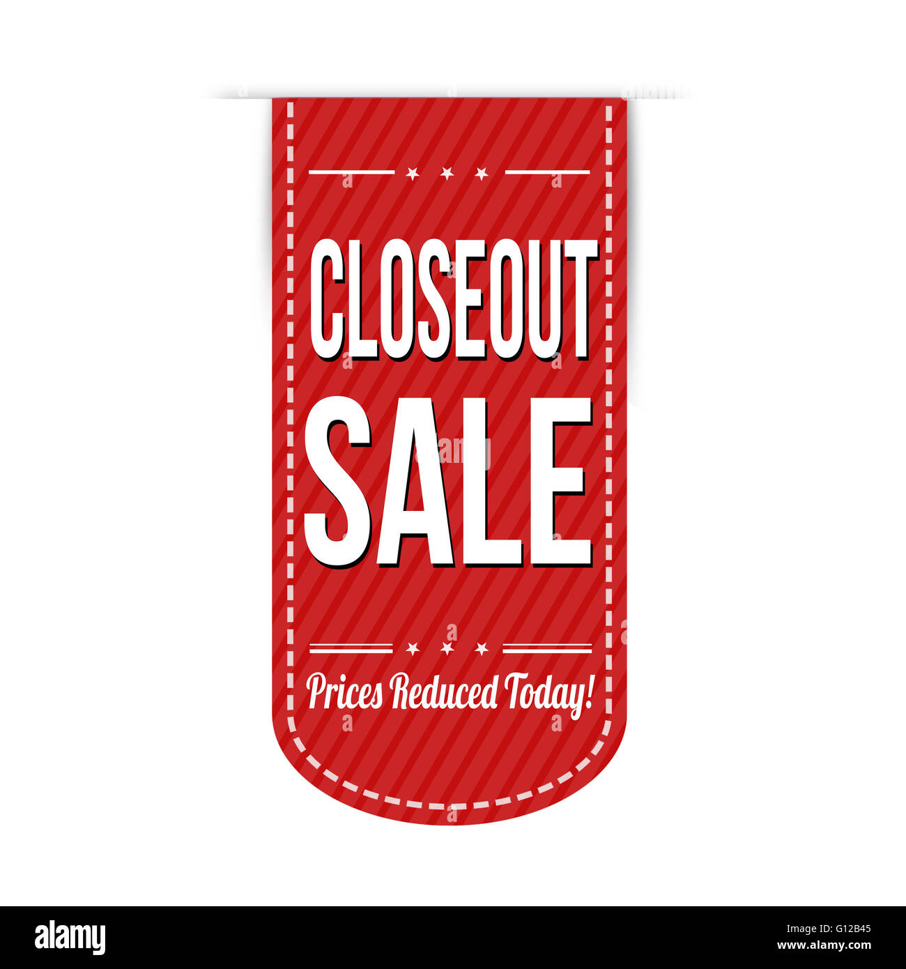 Closeout sale banner design over a white background, vector illustration Stock Photo